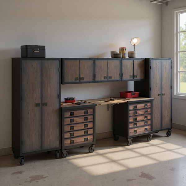 Duramax garage storage Duramax 8-Piece Garage Storage Combo Set with Tool Chests, Wall Cabinets, Folding Table and Free Standing Cabinets