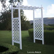 Laguna Lattice Vinyl Arbor 55 In W x 42" D