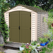 DuraMax 8ft x 8ft DuraPlus Vinyl Shed Kit with Foundation and window