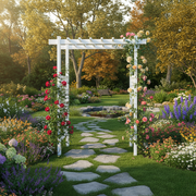 Irvine Accent Picket Vinyl Arbor