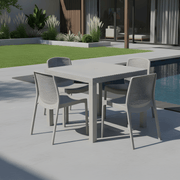 Duramax Rattan Square Table with 4 Duramax Chairs for the Backyard, Garden and Patio (2 Colors)