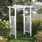 Tustin Picket Vinyl Arbor white