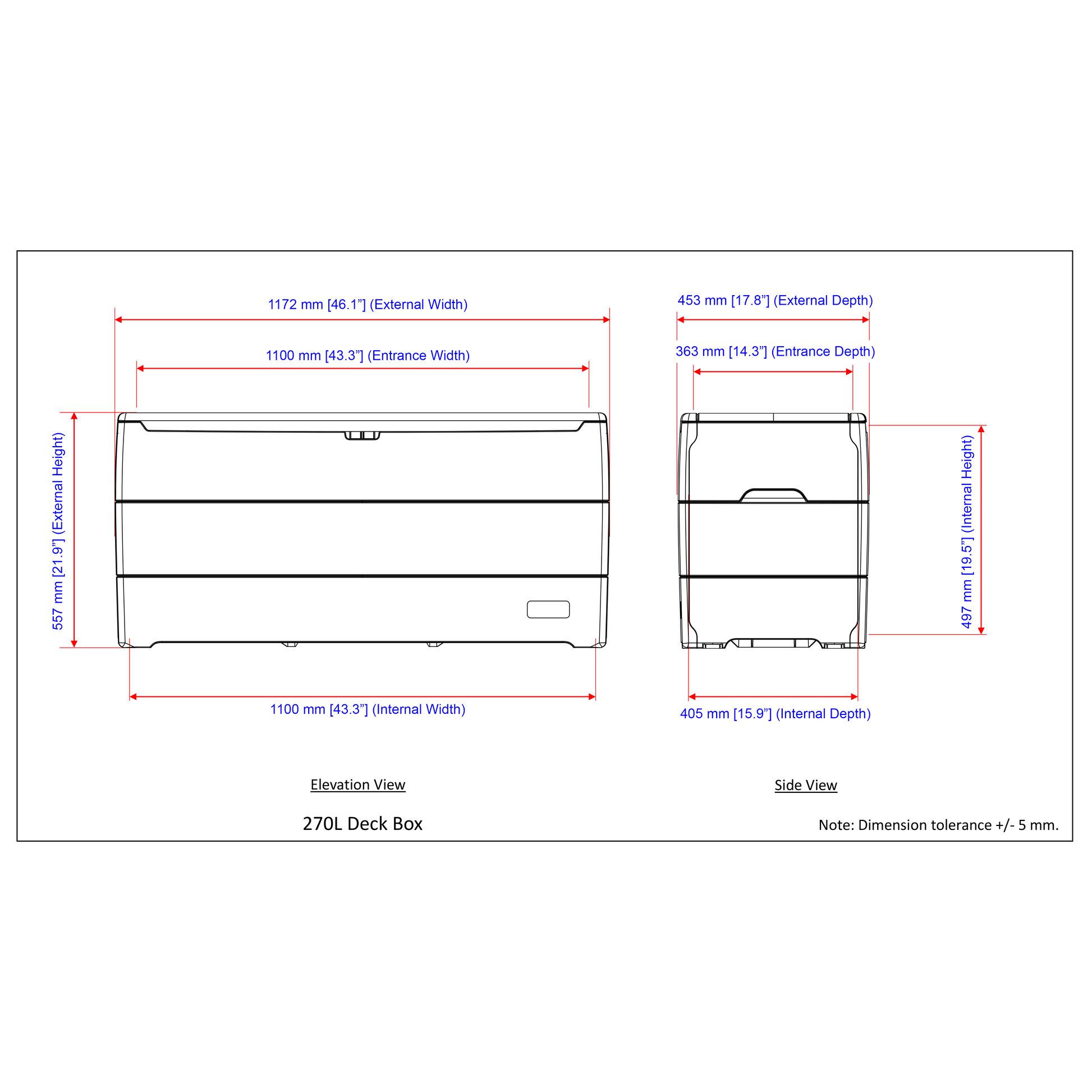 Duramax Deck Box Duramax 71 Gallon Outdoor Resin Deck Box, Garden Furniture Organizer (2 Colors)
