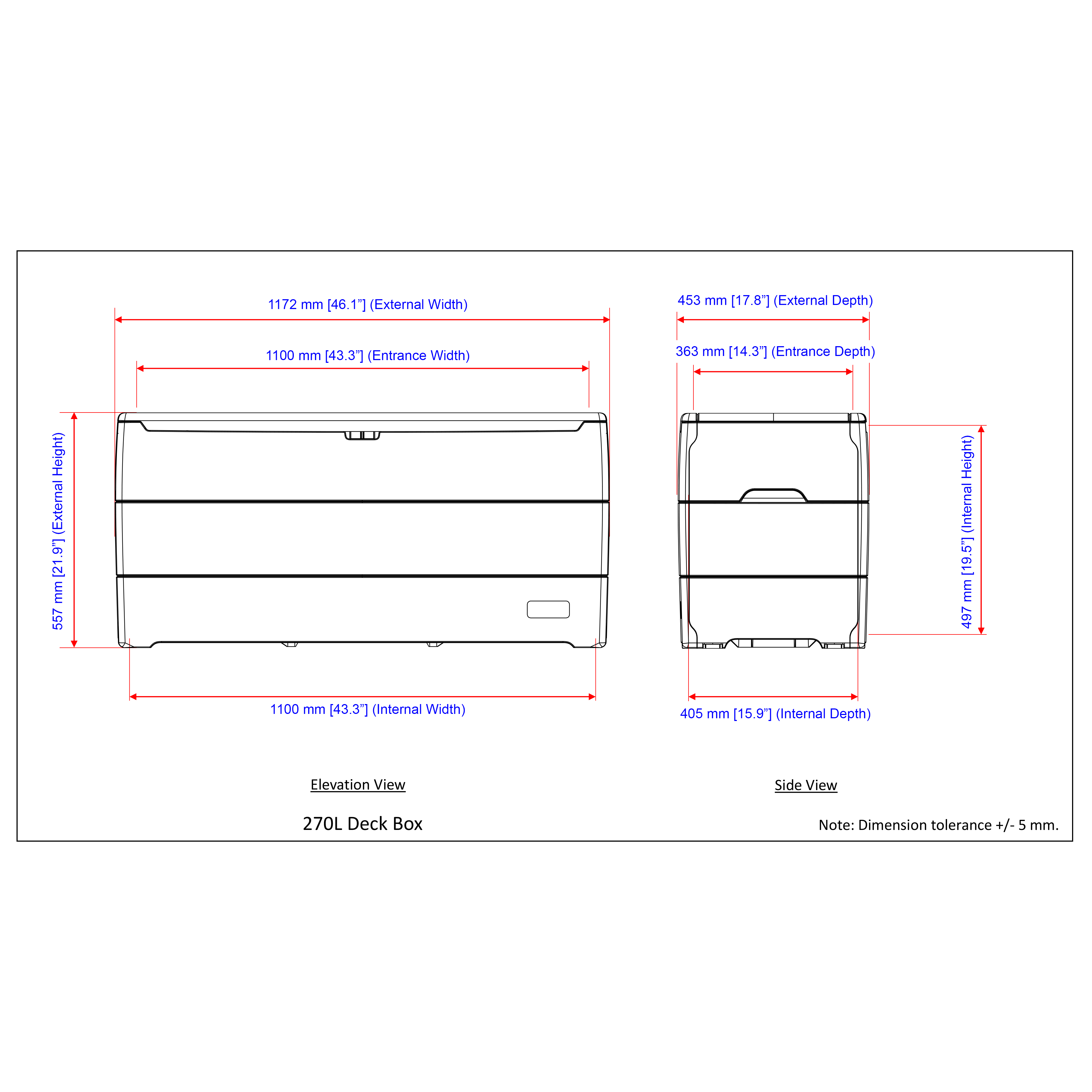 Duramax Deck Box Duramax 71 Gallon Outdoor Resin Deck Box, Garden Furniture Organizer (2 Colors)