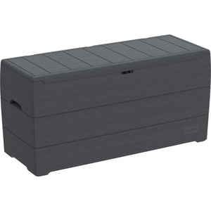 Duramax Deck Box Gray Duramax 71 Gallon Outdoor Resin Deck Box, Garden Furniture Organizer