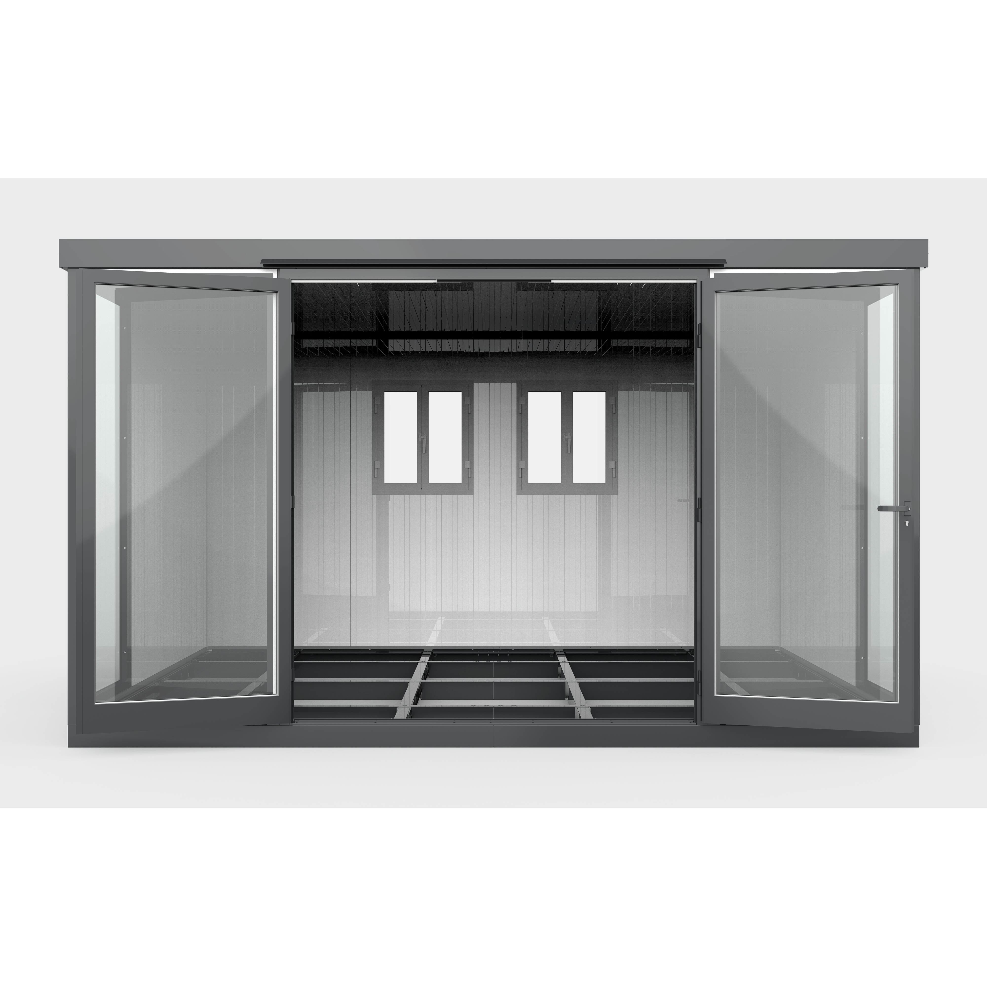 Duramax Duramax 13x10 Garden Glass Room, Outdoor Office, Shelter, Playroom and Insulated Building with Double Doors