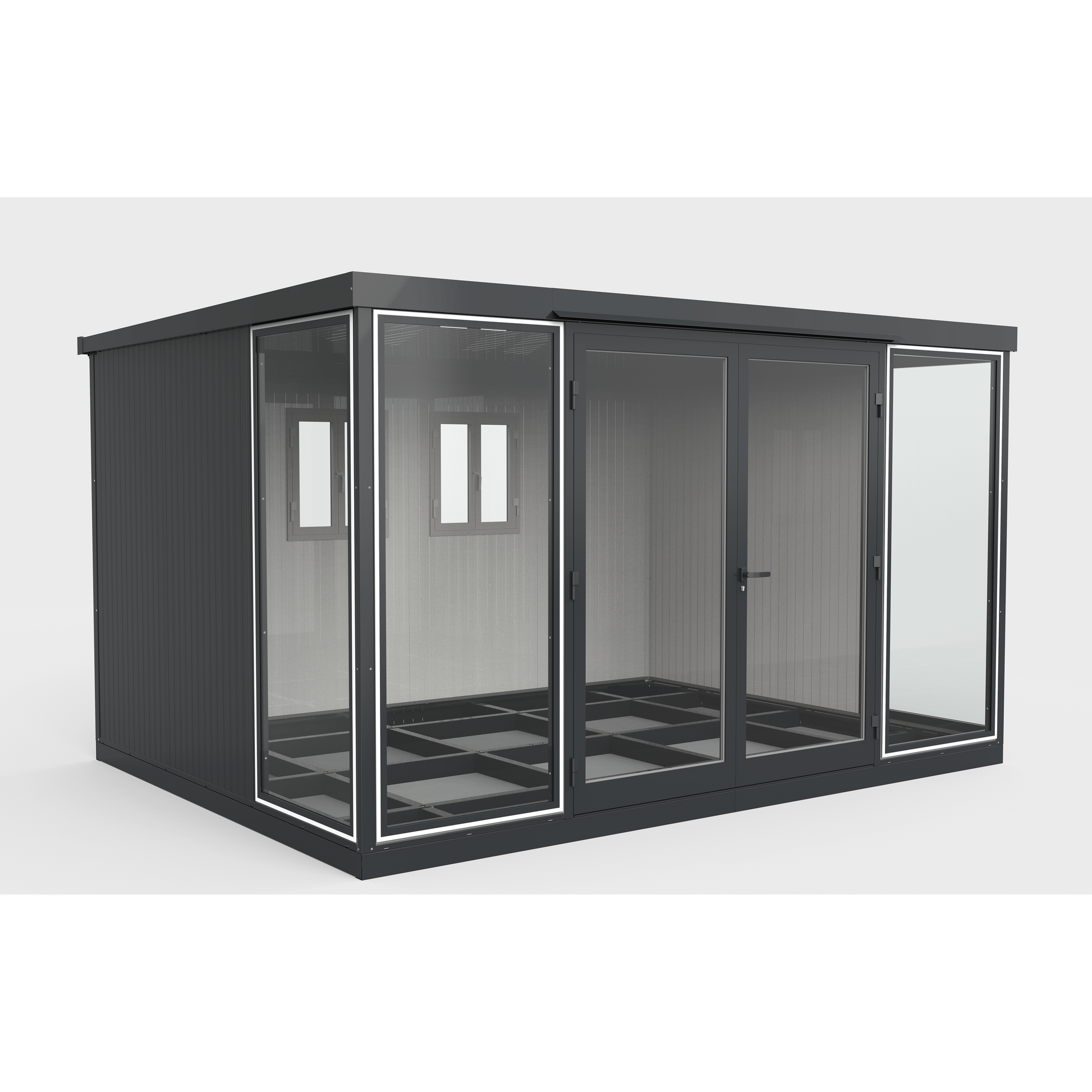 Duramax Duramax 13x10 Garden Glass Room, Outdoor Office, Shelter, Playroom and Insulated Building with Double Doors