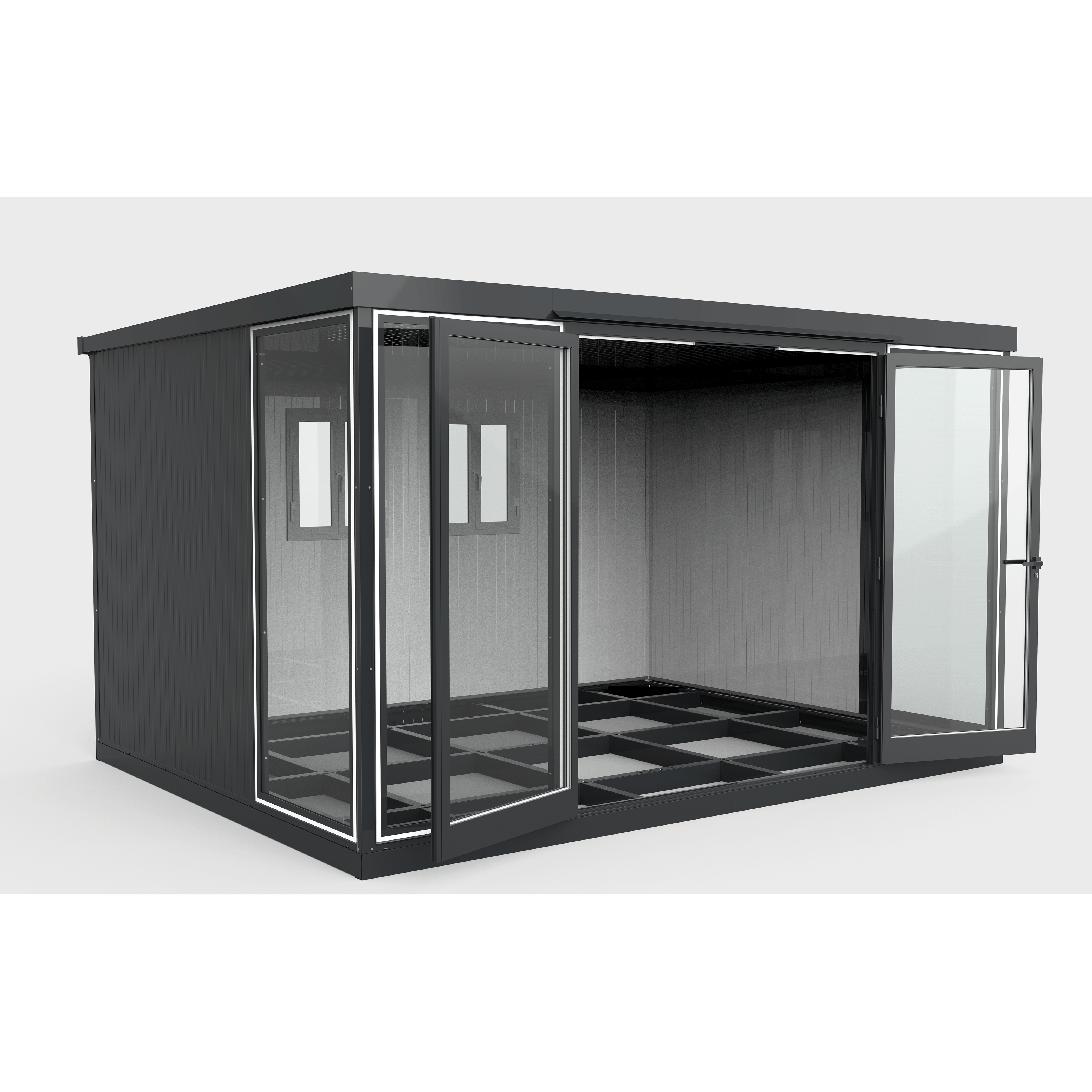 Duramax Duramax 13x10 Garden Glass Room, Outdoor Office, Shelter, Playroom and Insulated Building with Double Doors