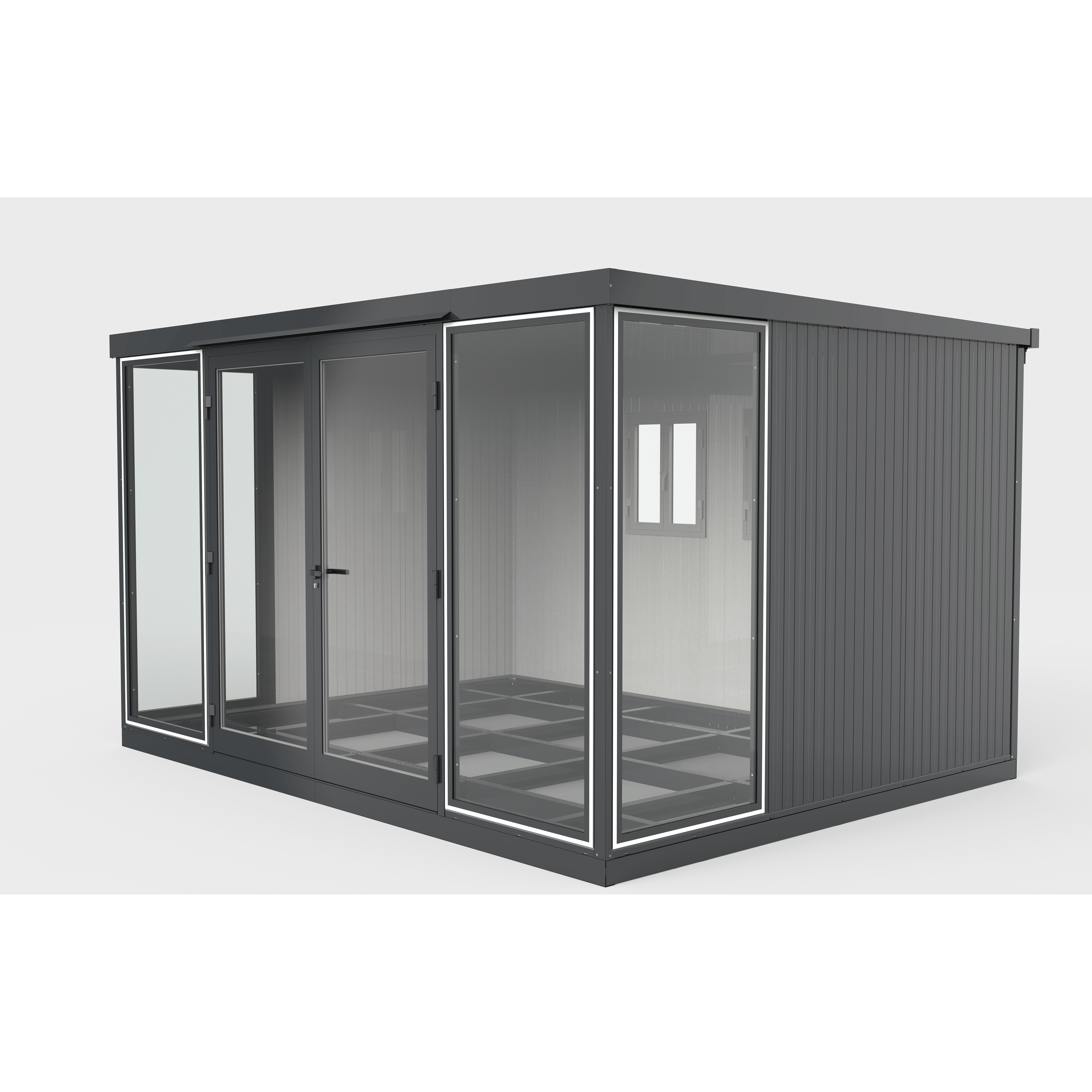 Duramax Duramax 13x10 Garden Glass Room, Outdoor Office, Shelter, Playroom and Insulated Building with Double Doors