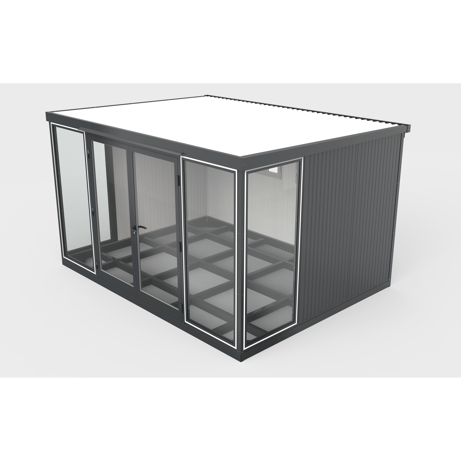 Duramax Duramax 13x10 Garden Glass Room, Outdoor Office, Shelter, Playroom and Insulated Building with Double Doors