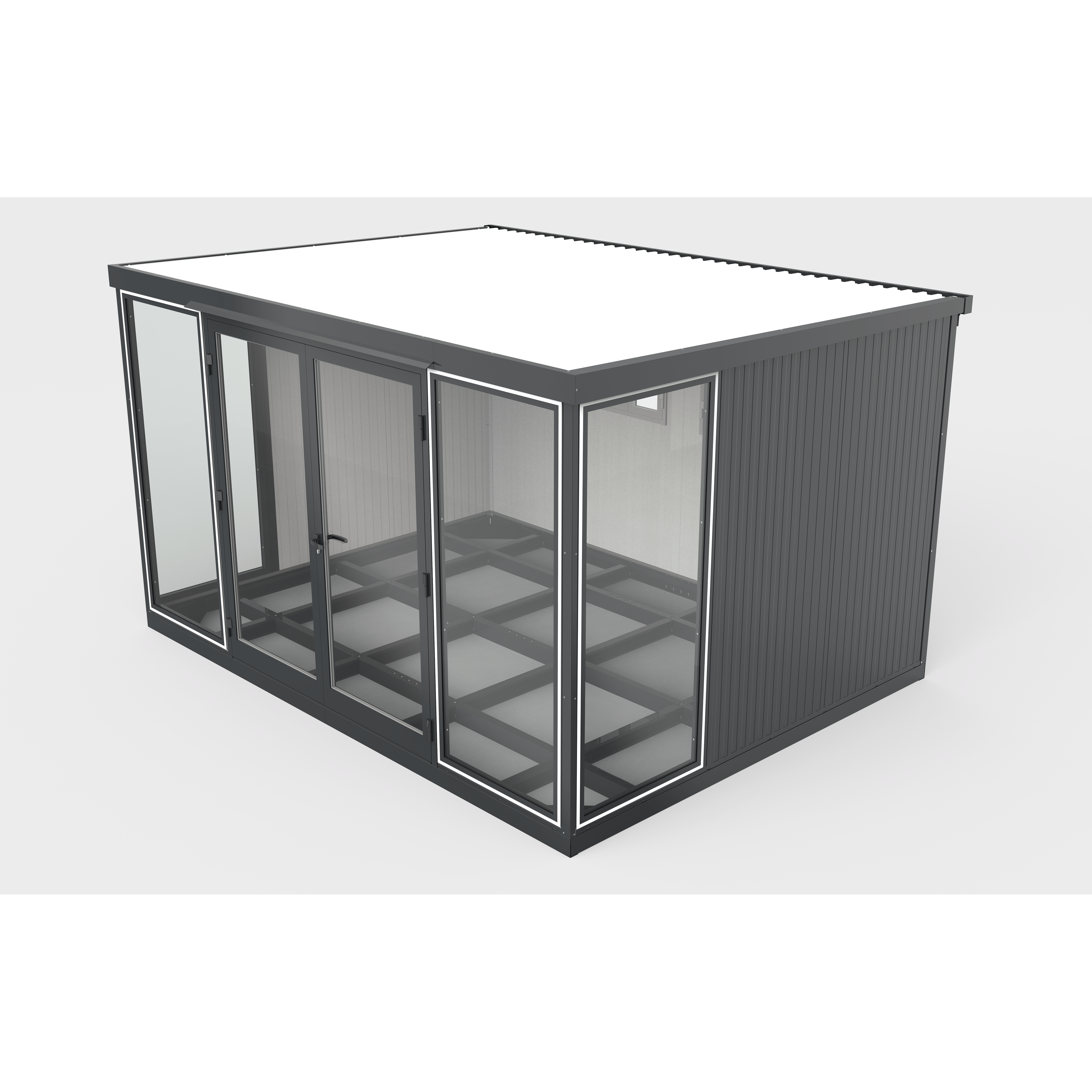 Duramax Duramax 13x10 Garden Glass Room, Outdoor Office, Shelter, Playroom and Insulated Building with Double Doors