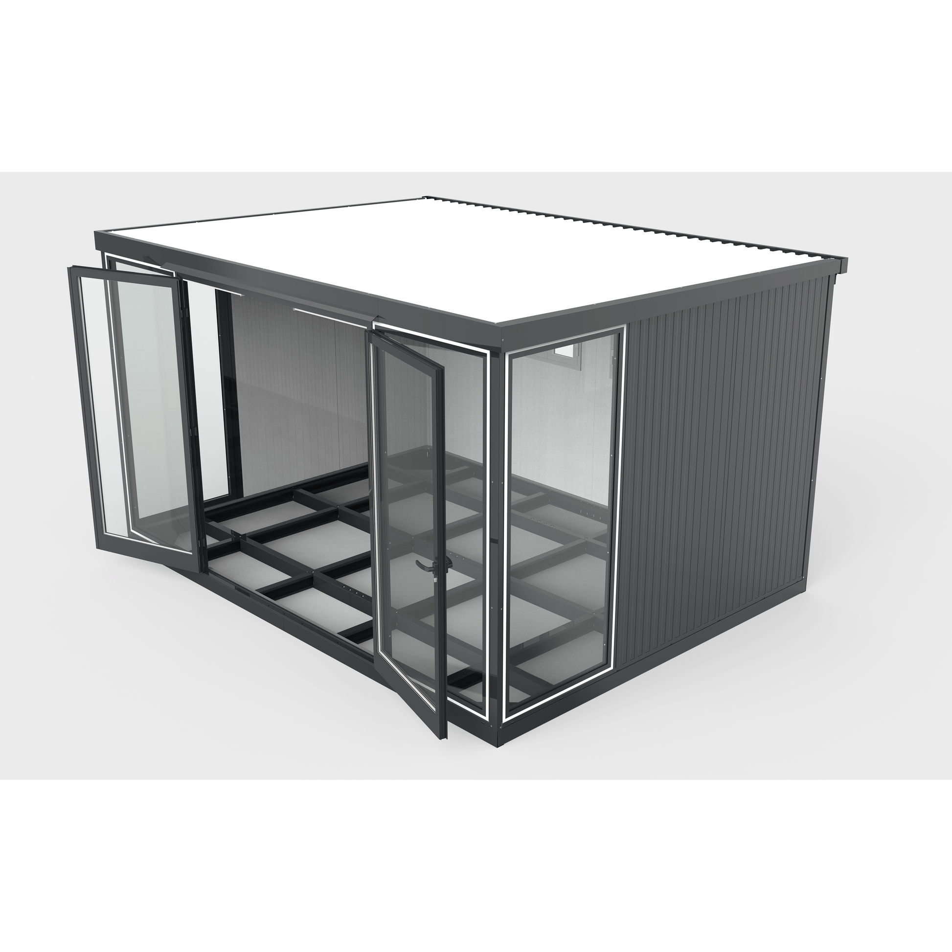 Duramax Duramax 13x10 Garden Glass Room, Outdoor Office, Shelter, Playroom and Insulated Building with Double Doors