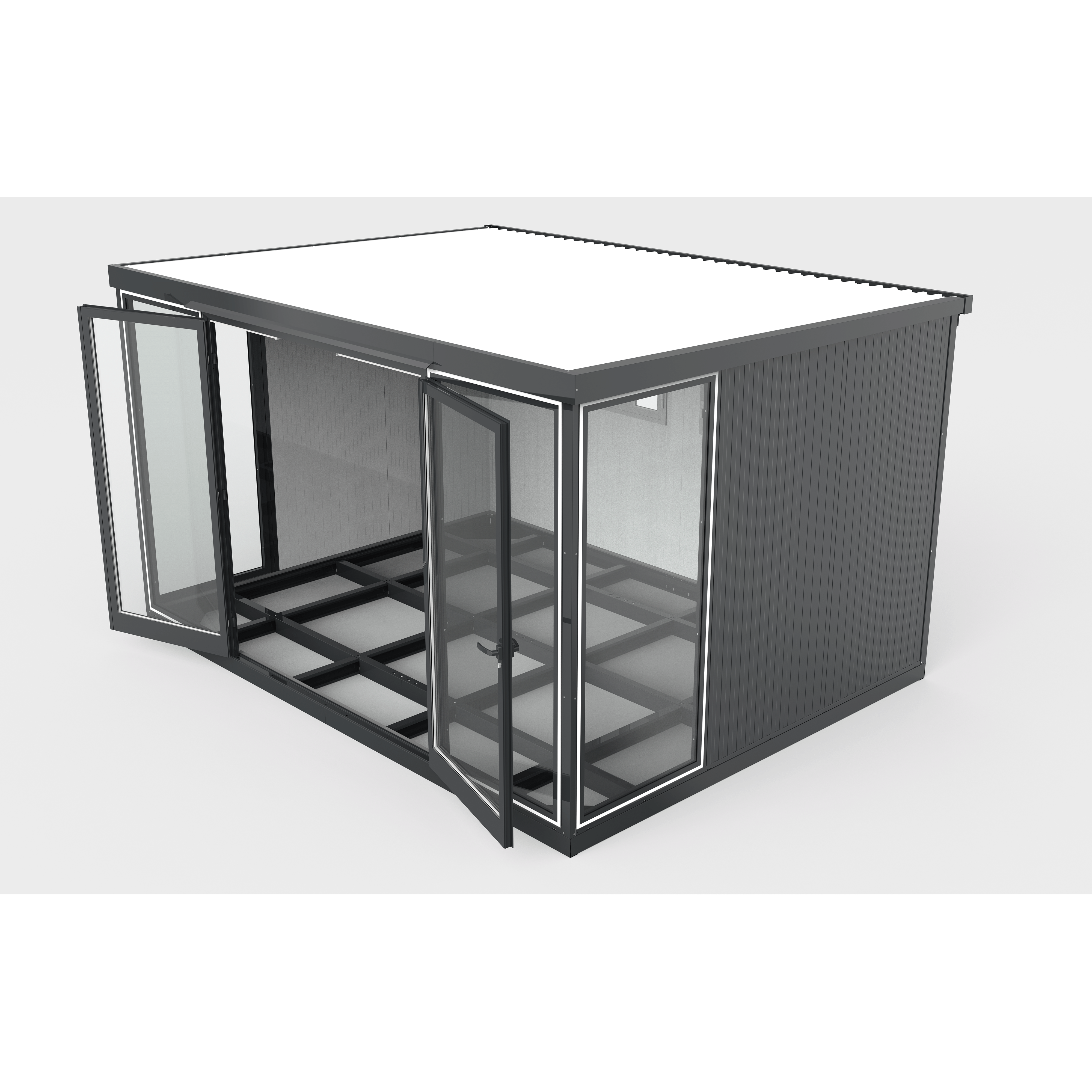 Duramax Duramax 13x10 Garden Glass Room, Outdoor Office, Shelter, Playroom and Insulated Building with Double Doors