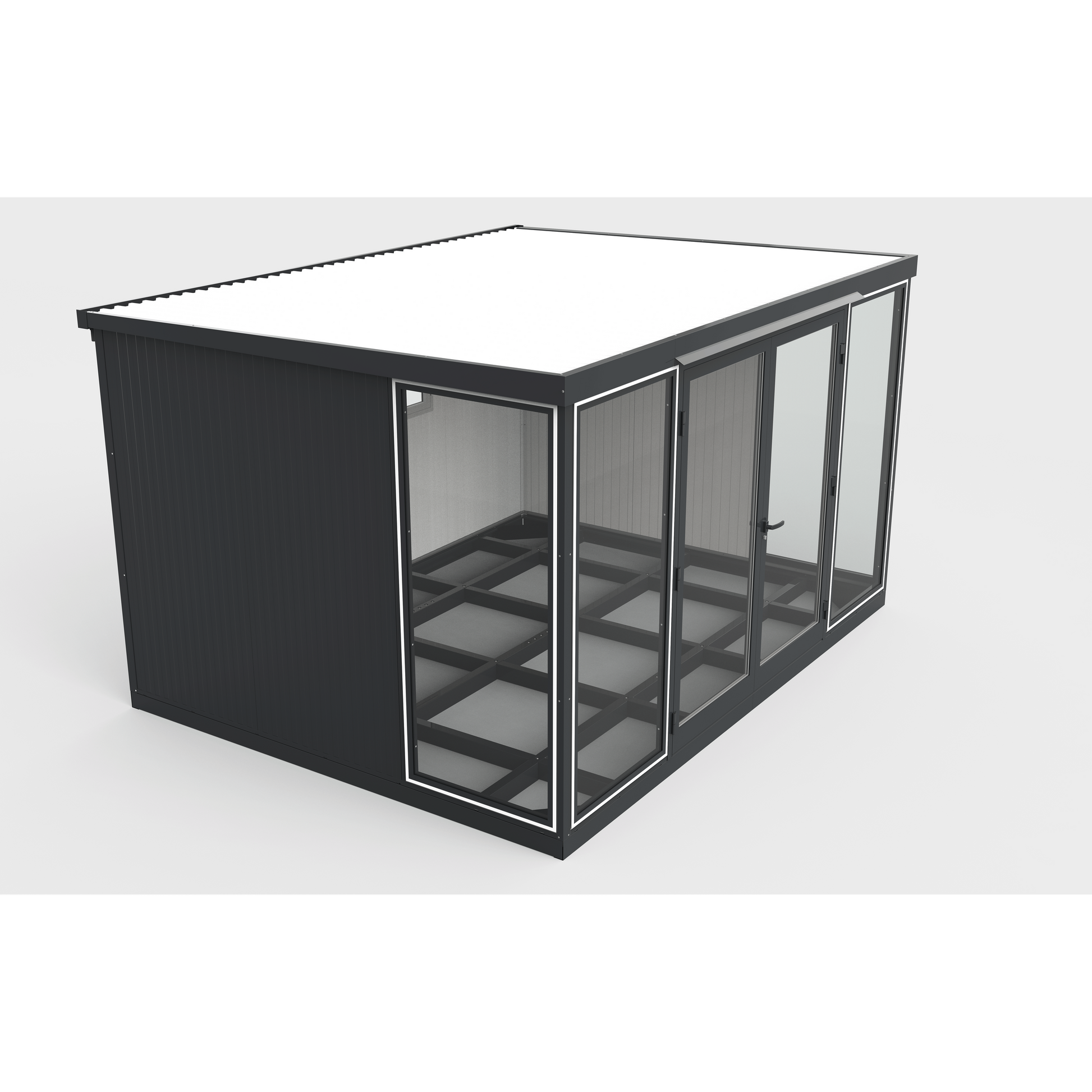 Duramax Duramax 13x10 Garden Glass Room, Outdoor Office, Shelter, Playroom and Insulated Building with Double Doors