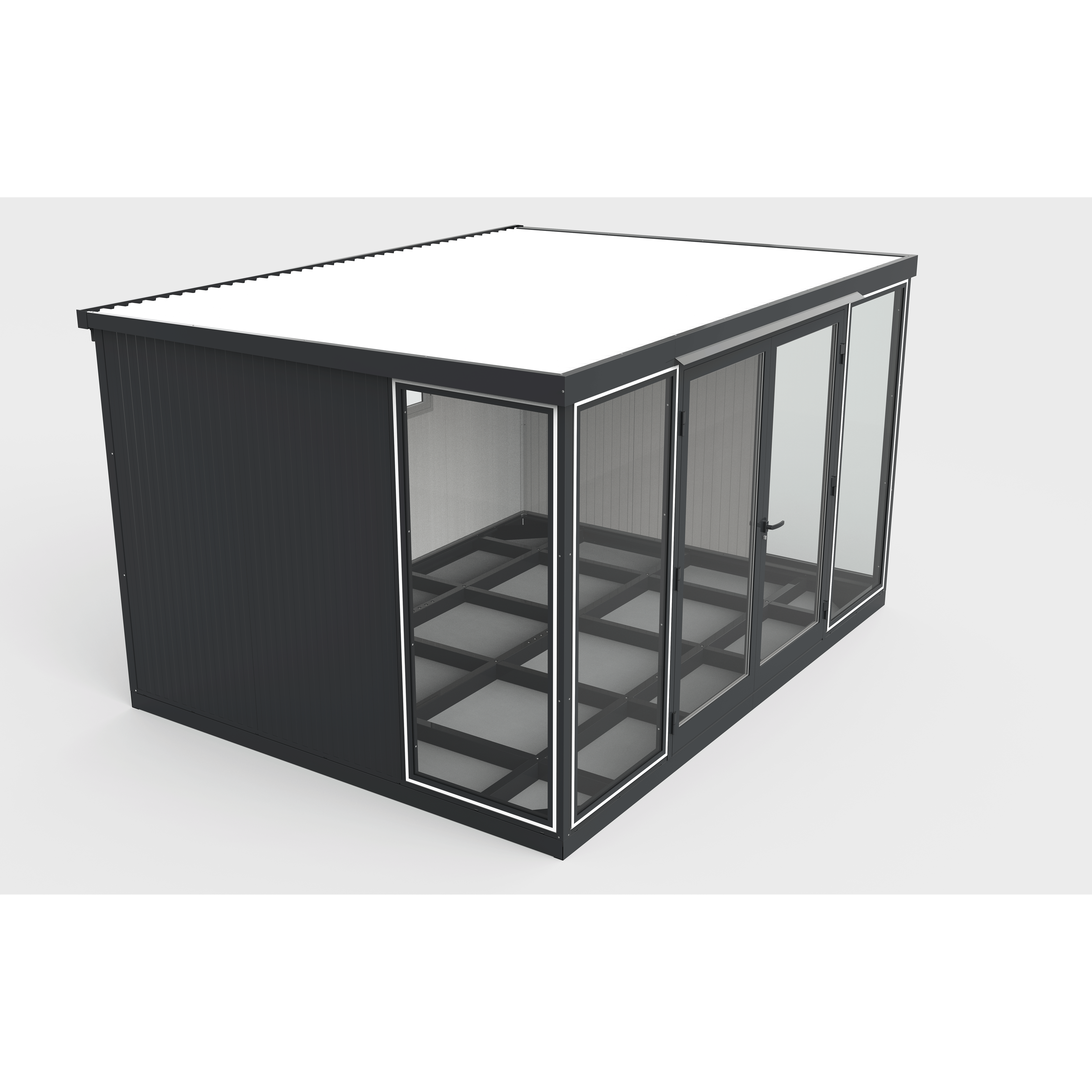 Duramax Duramax 13x10 Garden Glass Room, Outdoor Office, Shelter, Playroom and Insulated Building with Double Doors