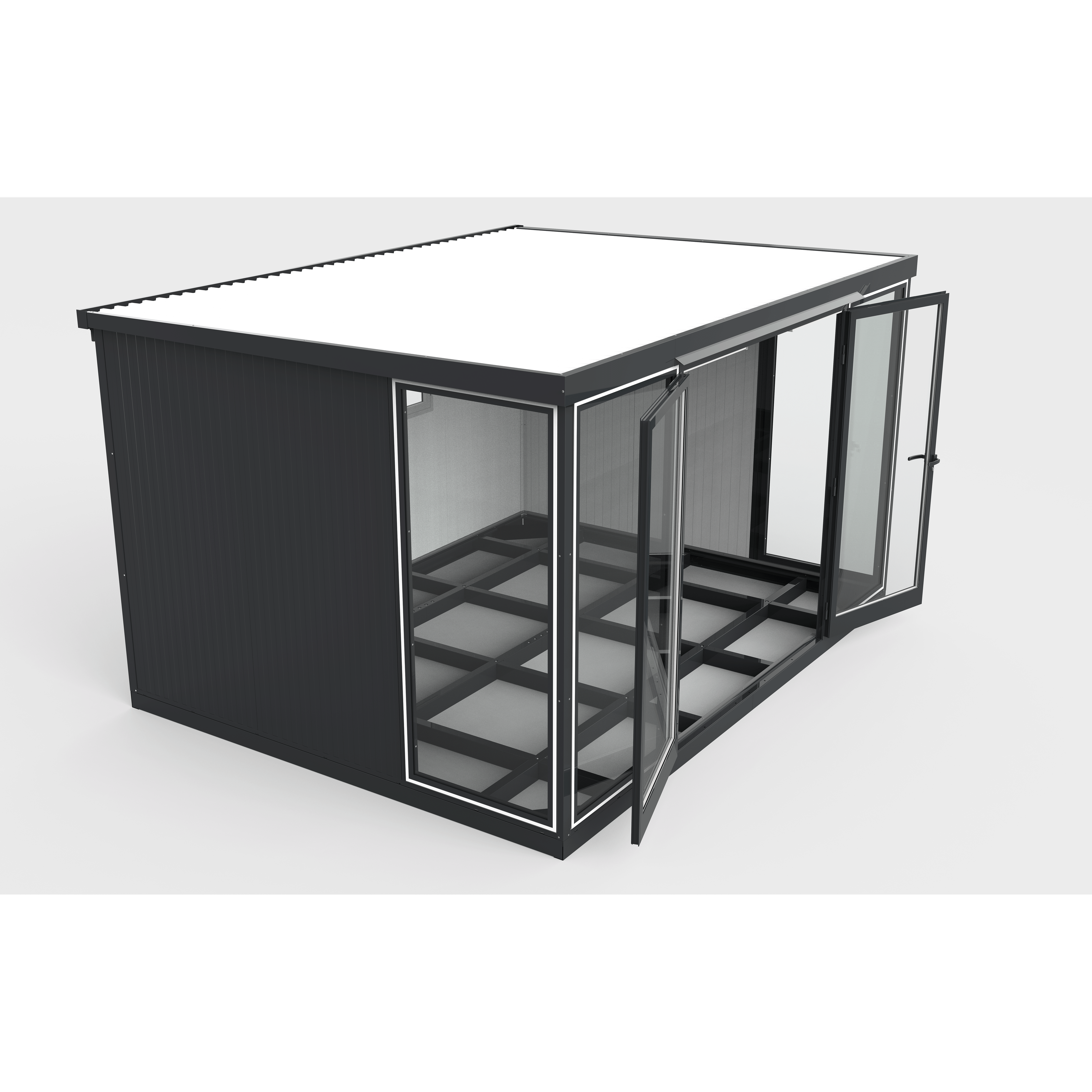 Duramax Duramax 13x10 Garden Glass Room, Outdoor Office, Shelter, Playroom and Insulated Building with Double Doors
