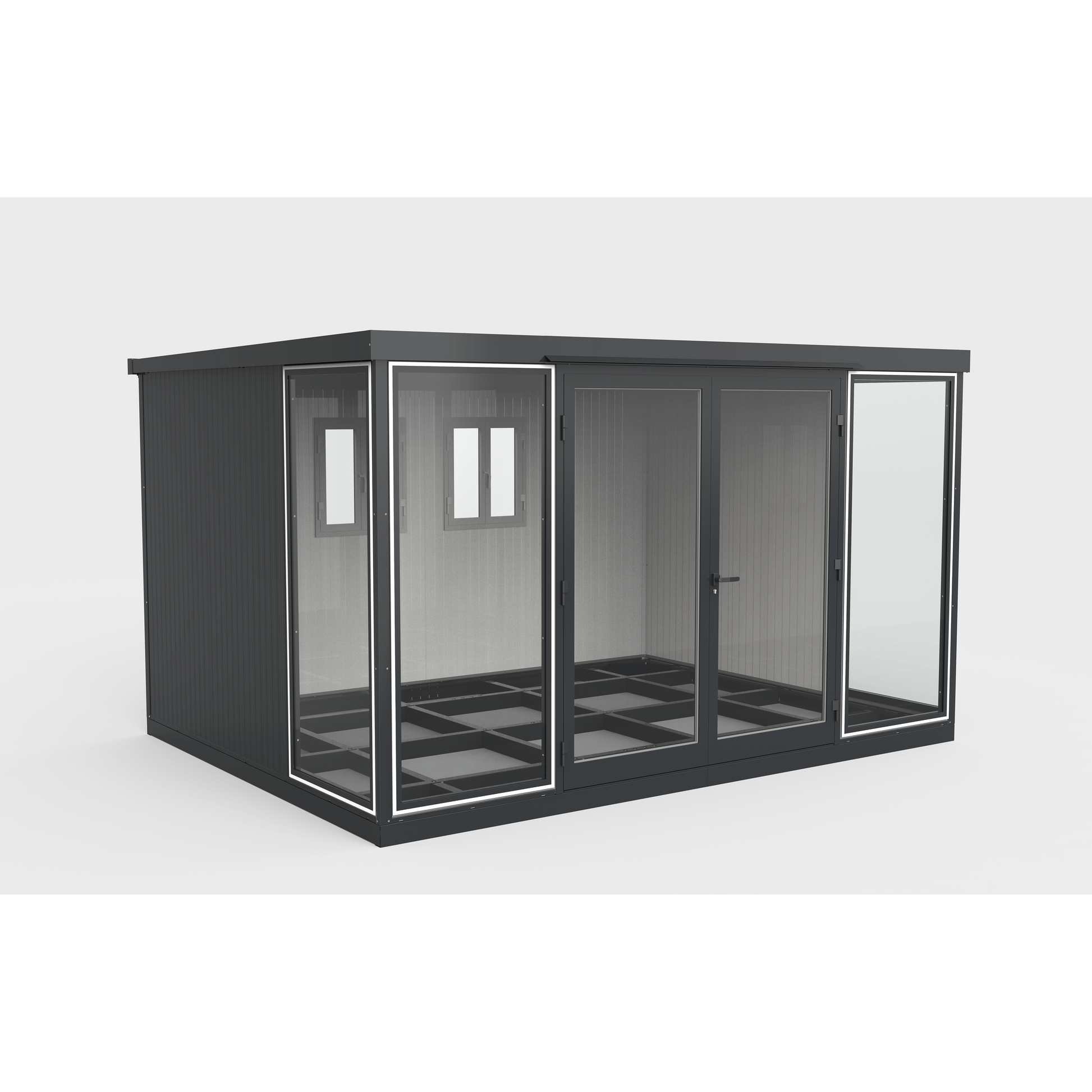 Duramax Duramax 13x10 Garden Glass Room, Outdoor Office, Shelter, Playroom and Insulated Building with Double Doors