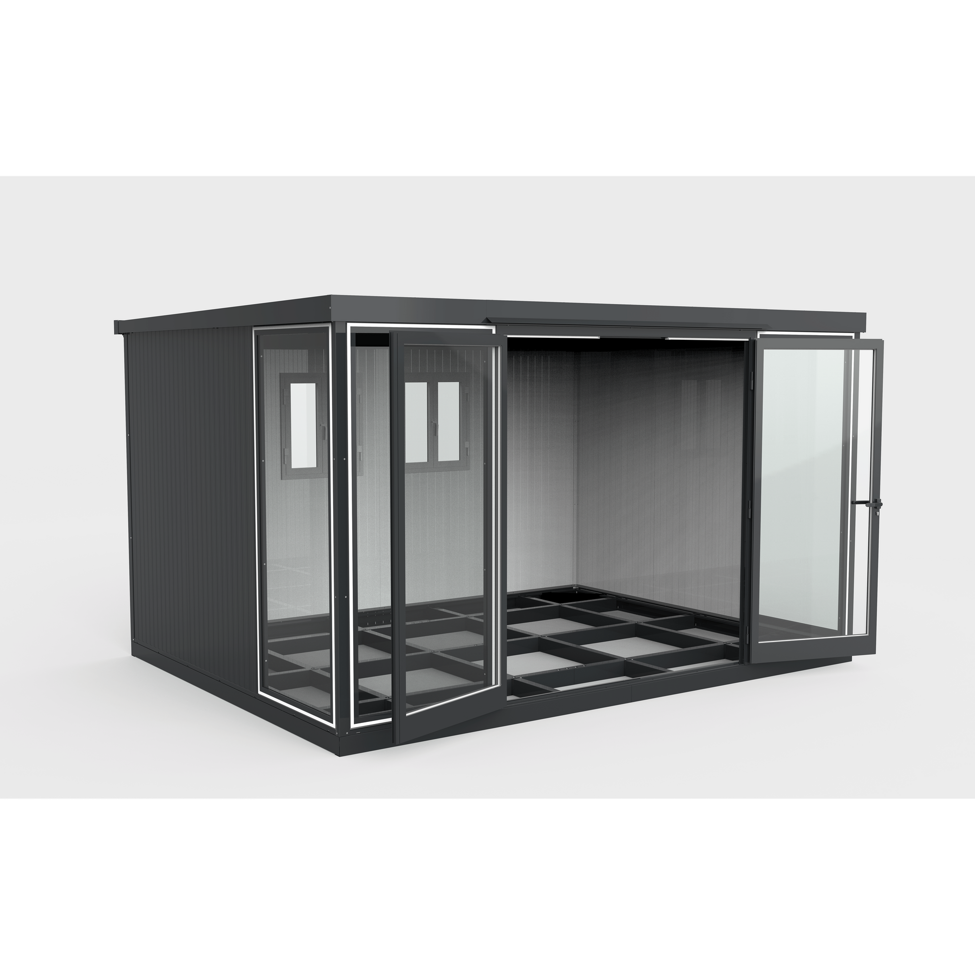 Duramax Duramax 13x10 Garden Glass Room, Outdoor Office, Shelter, Playroom and Insulated Building with Double Doors