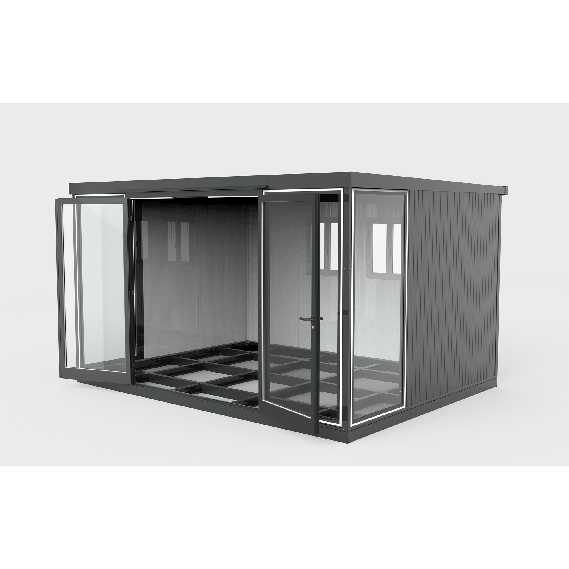 Duramax Duramax 13x10 Garden Glass Room, Outdoor Office, Shelter, Playroom and Insulated Building with Double Doors