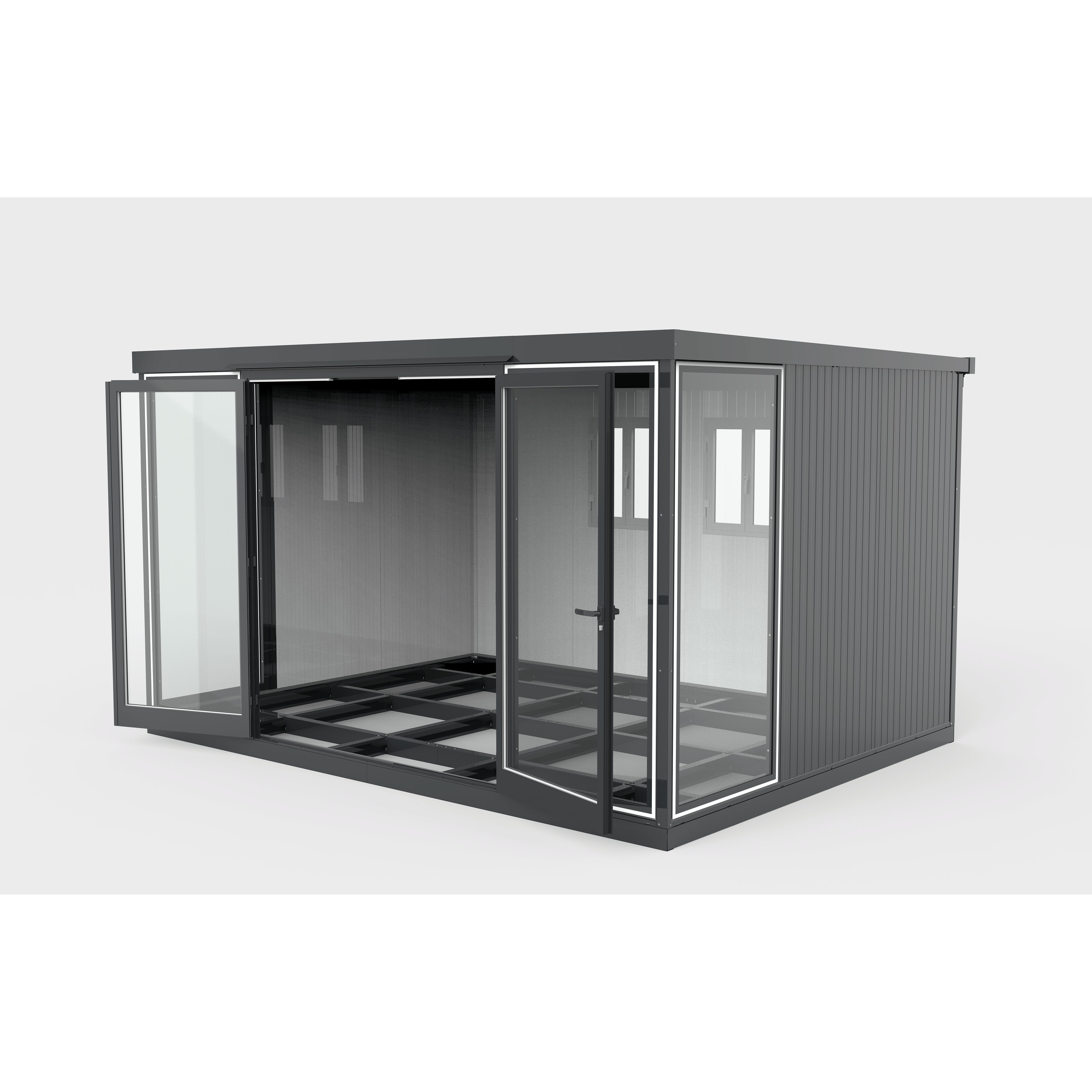 Duramax Duramax 13x10 Garden Glass Room, Outdoor Office, Shelter, Playroom and Insulated Building with Double Doors
