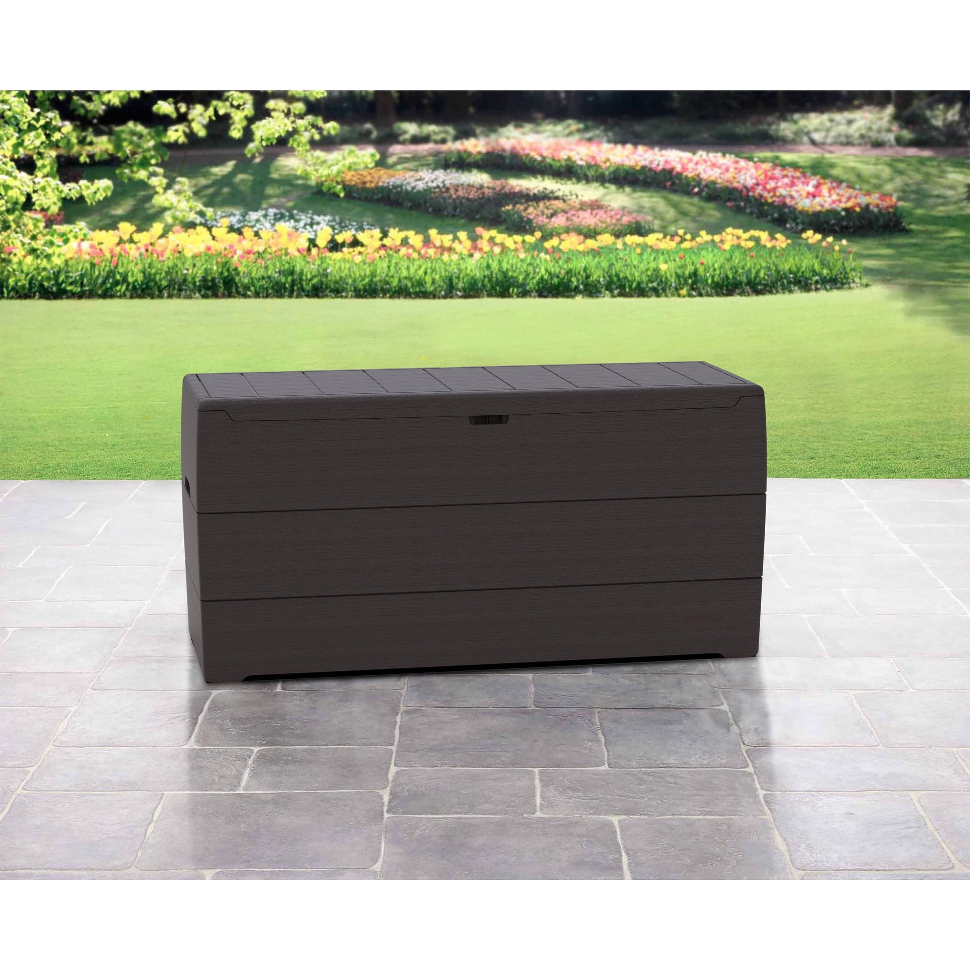 Duramax Duramax 71 Gallon GRAY Outdoor Resin Deck Box, Garden Furniture Organizer
