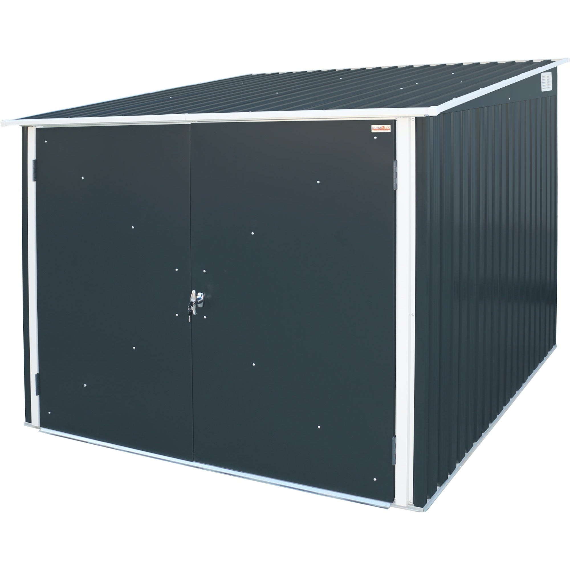 Duramax Enclosures Duramax 6ft x 6ft Bicycle Storage Metal Anthracite w/ white trim (East Coast Only)