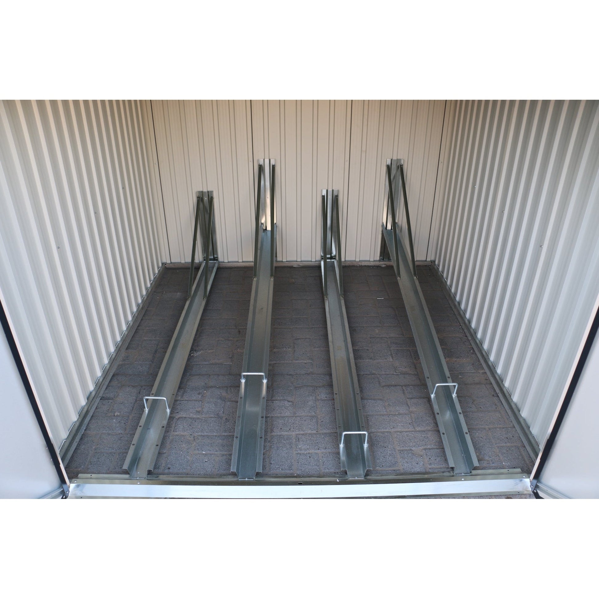 Duramax Enclosures Duramax 6ft x 6ft Bicycle Storage Metal Anthracite w/ white trim (East Coast Only)