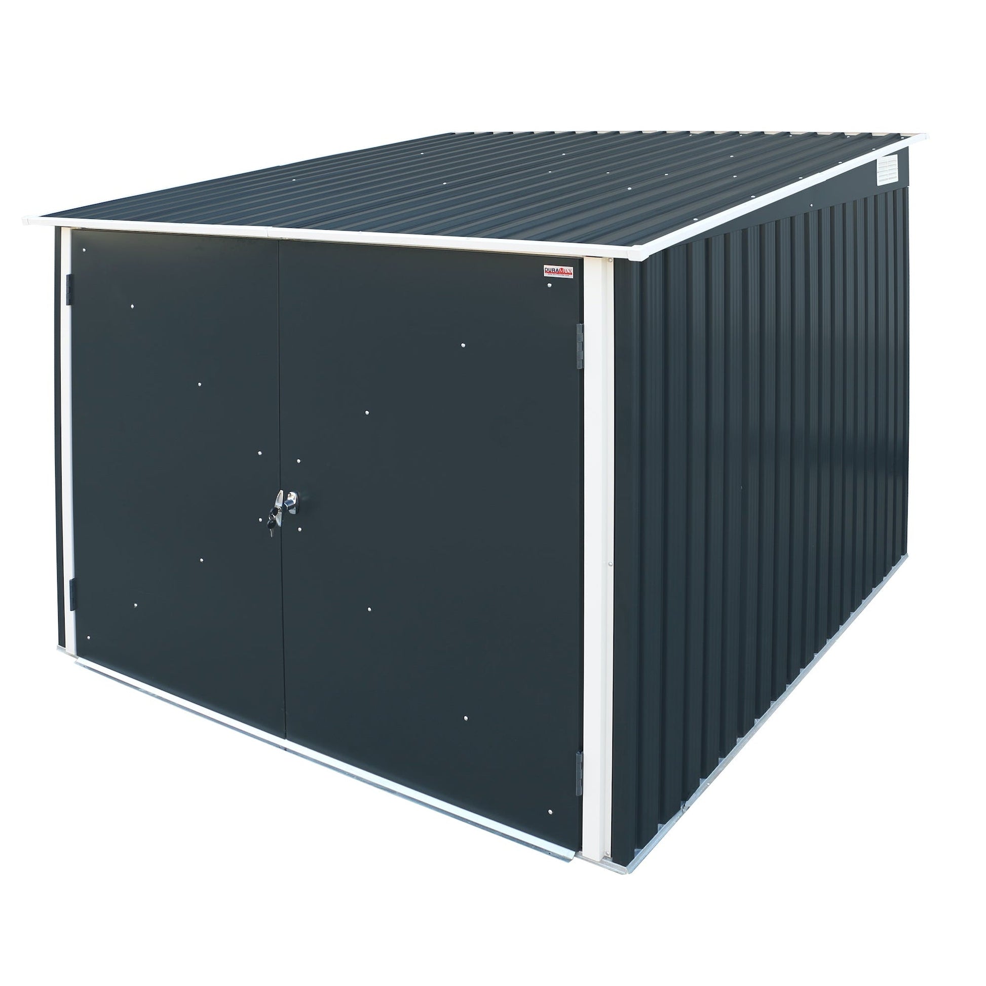 Duramax Enclosures Duramax 6ft x 6ft Bicycle Storage Metal Anthracite w/ white trim (East Coast Only)