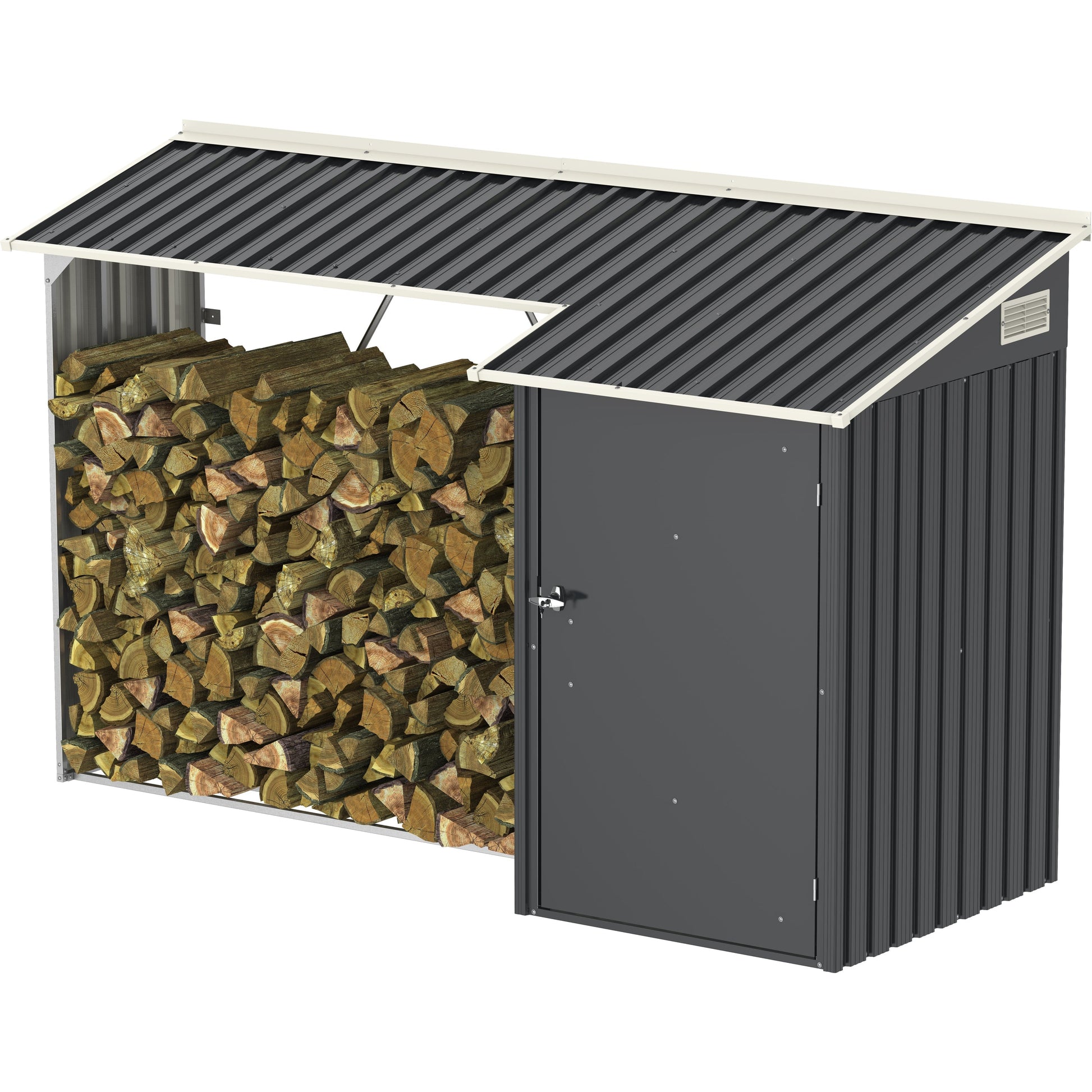 Duramax Enclosures Duramax 8ft x 3ft Metal WoodStore Combo Anthracite