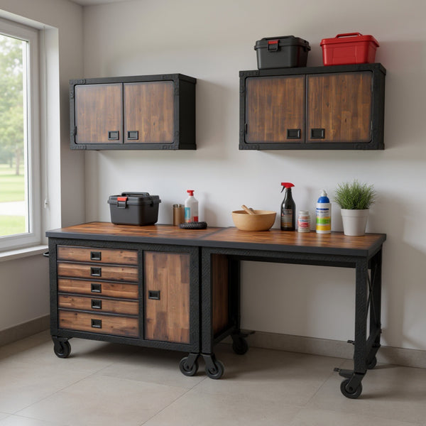 Duramax garage storage Duramax 4-Piece Garage Storage Combo Set with Tool Chest, Industrial Desk and 2 Wall Cabinets