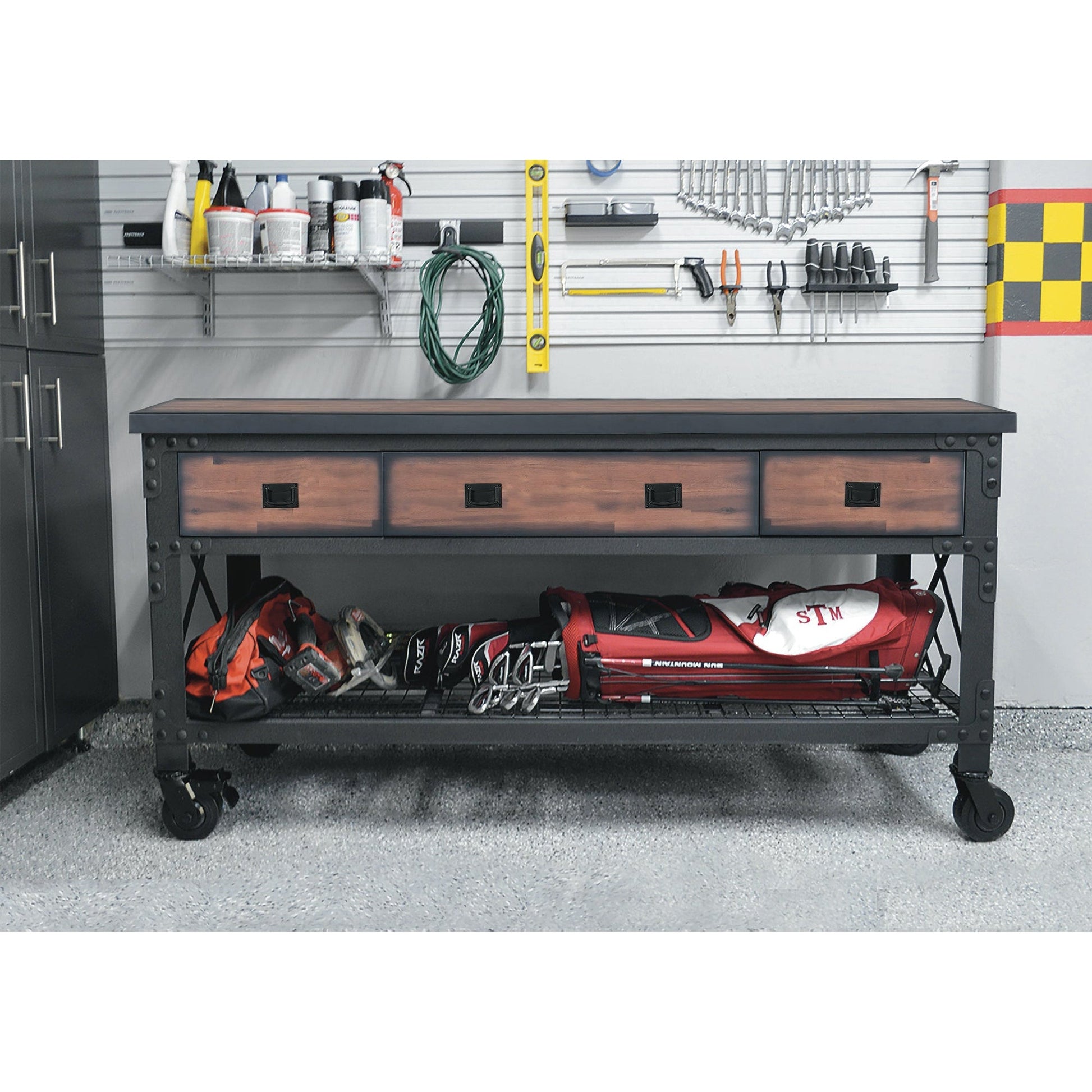 Duramax garage storage Duramax 8-Piece Garage Set with Workbenches, Wall Cabinets and Free Standing Cabinets