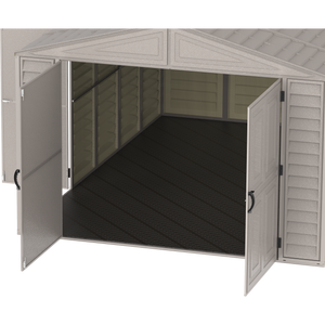 Duramax Garages Duramax 10.5ft x 15ft Vinyl Garage with Foundation Kit and Windows