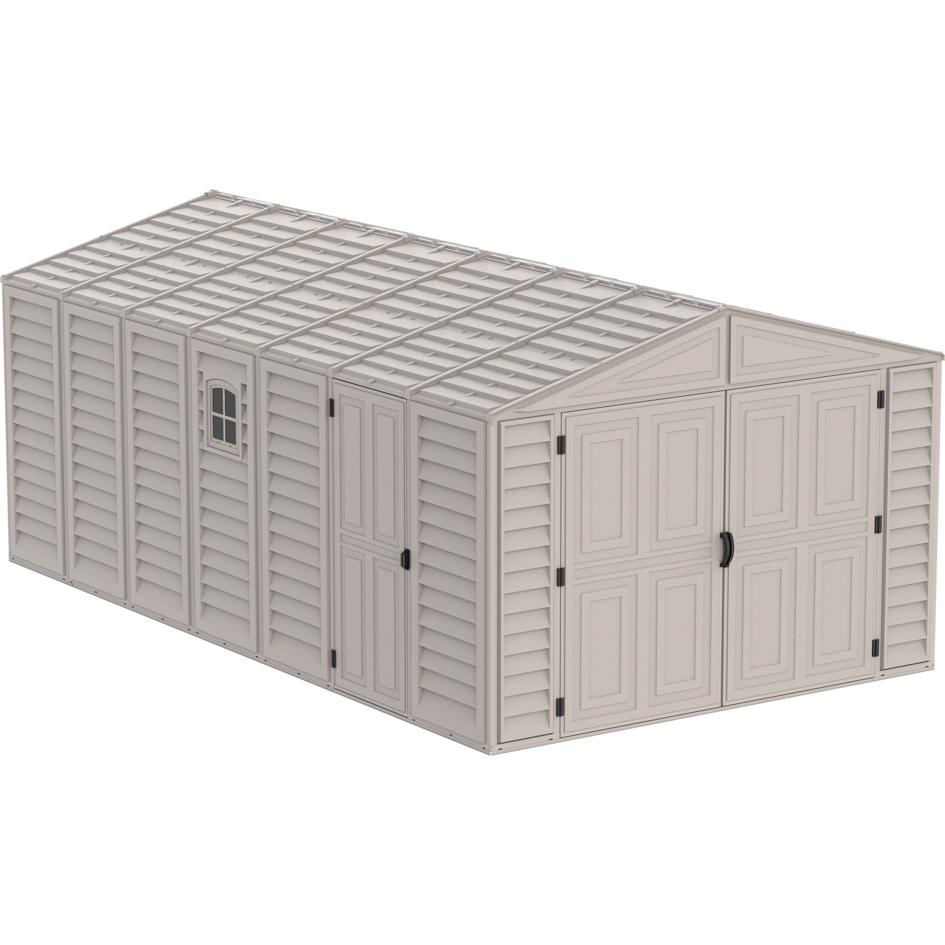 Duramax Garages DuraMax 10.5ft x 18ft Vinyl Garage with Foundation Kit and Windows
