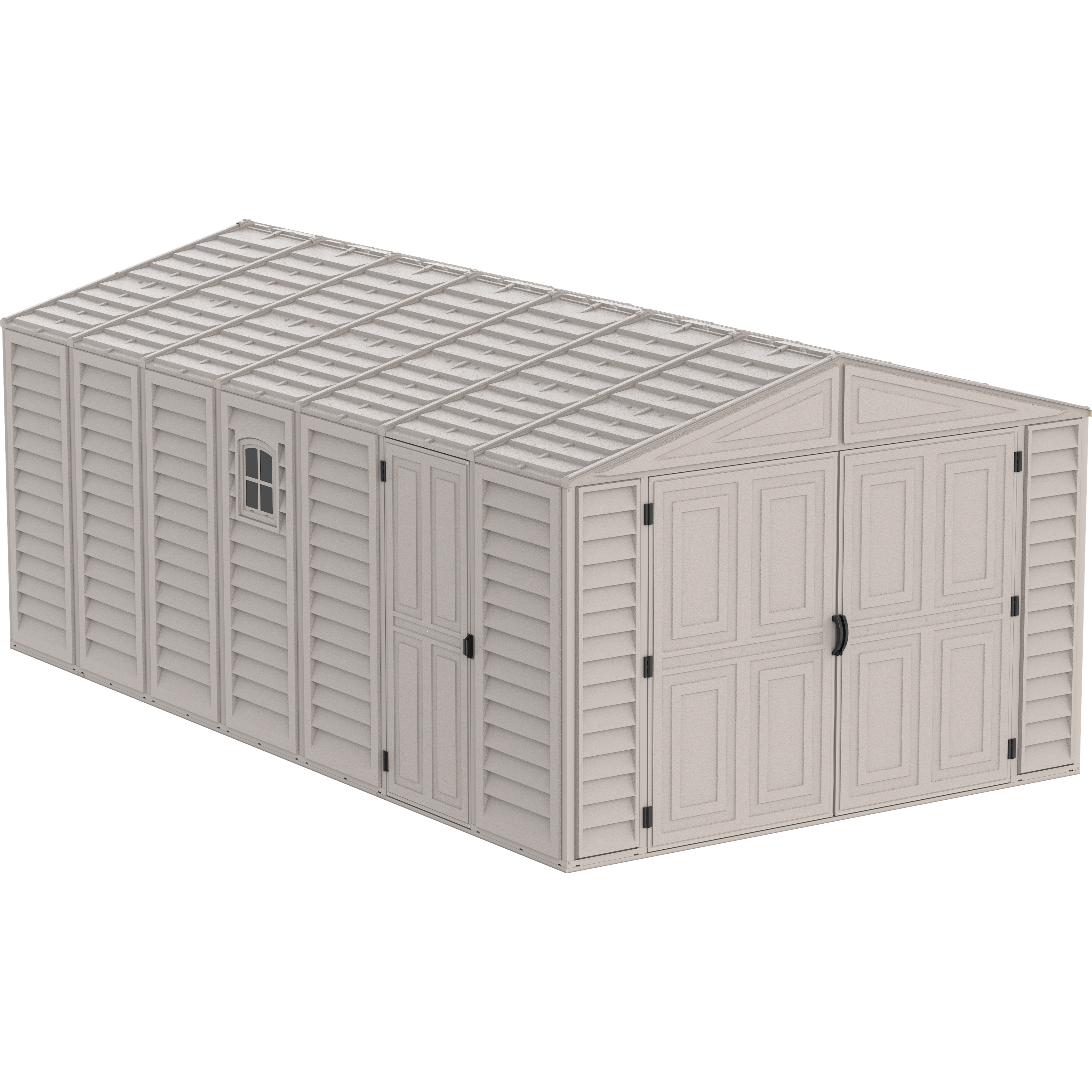 Duramax Garages DuraMax 10.5ft x 18ft Vinyl Garage with Foundation Kit and Windows