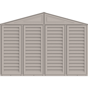 Duramax Garages DuraMax 10.5ft x 18ft Vinyl Garage with Foundation Kit and Windows