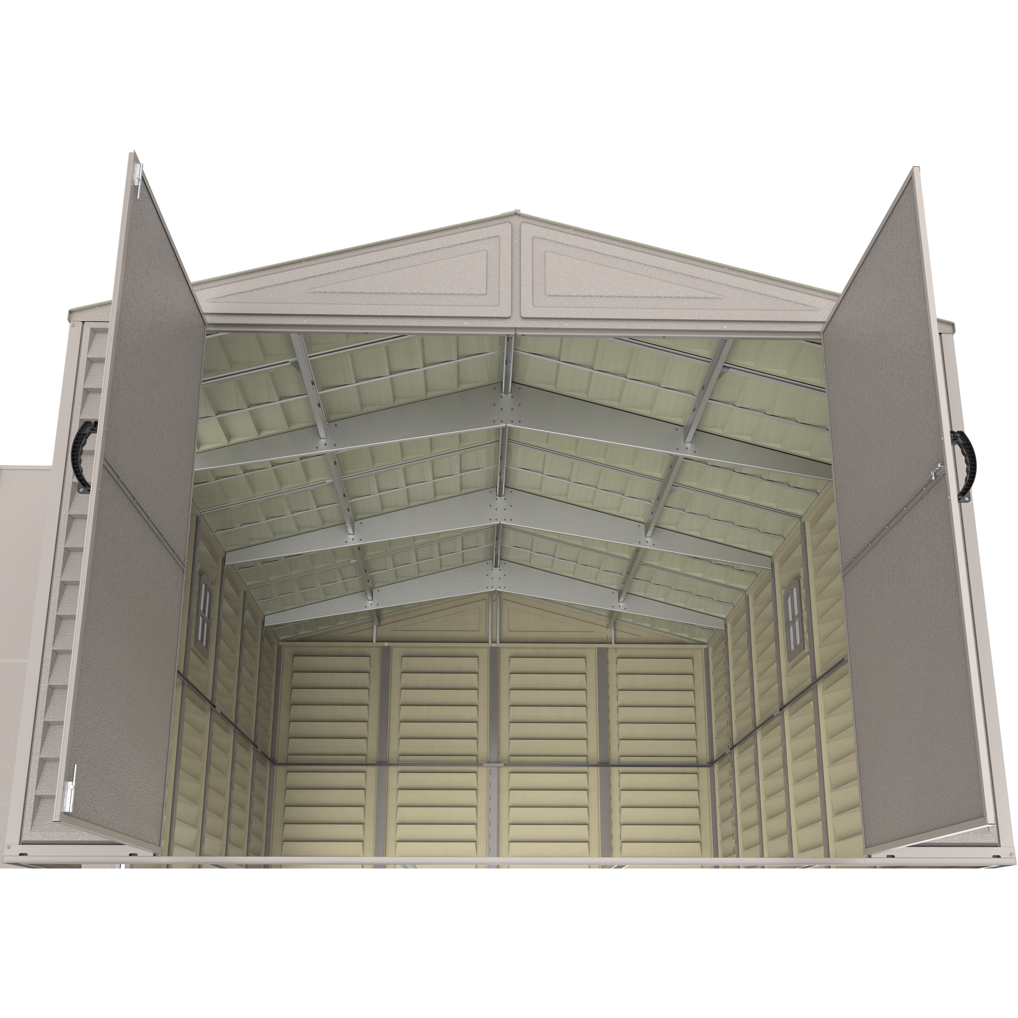 Duramax Garages DuraMax 10.5ft x 18ft Vinyl Garage with Foundation Kit and Windows
