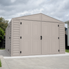 Duramax Garages DuraMax 10.5ft x 18ft Vinyl Garage with Foundation Kit and Windows