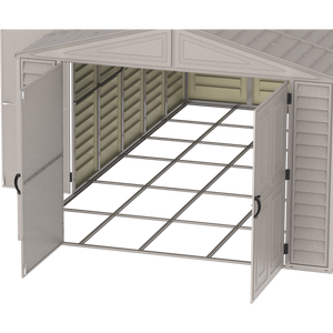 Duramax Garages DuraMax 10.5ft x 20.5ft w/ Vinyl Garage with Foundation Kit and windows