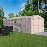 Duramax Garages DuraMax 10.5ft x 20.5ft w/ Vinyl Garage with Foundation Kit and windows
