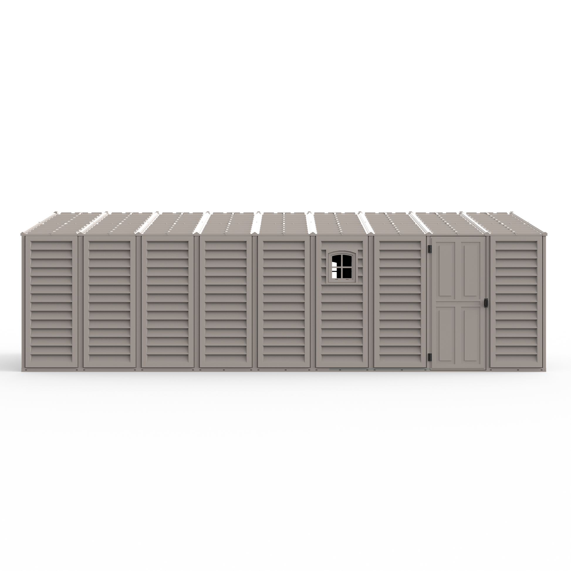 Duramax Garages DuraMax 10.5ft x 23ft Vinyl Garage with Foundation Kit and windows