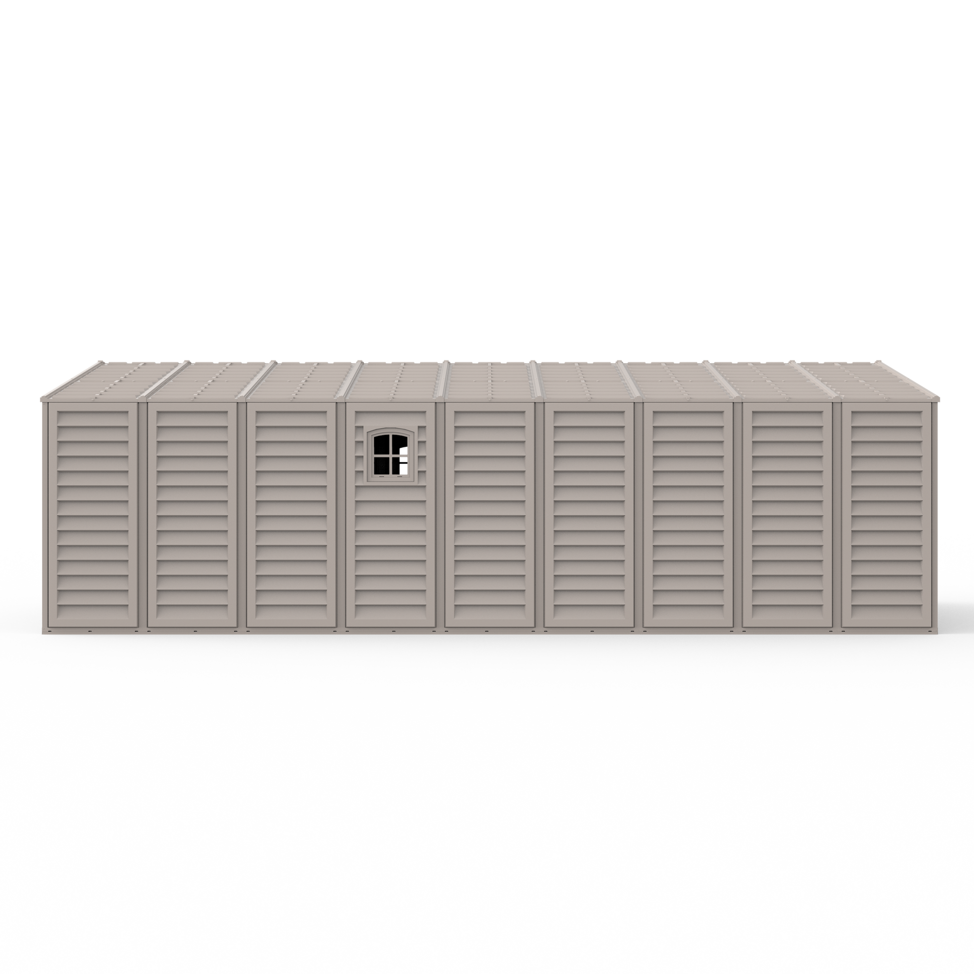 Duramax Garages DuraMax 10.5ft x 23ft Vinyl Garage with Foundation Kit and windows