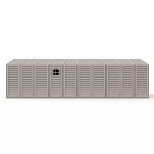 Duramax Garages DuraMax 10.5ft x 26.5ft Vinyl Garage with Foundation Kit and Windows