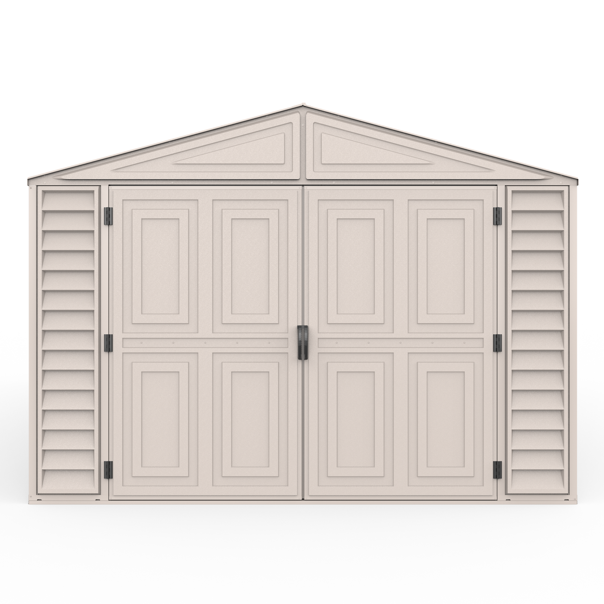 Duramax Garages DuraMax 10.5ft x 26.5ft Vinyl Garage with Foundation Kit and Windows