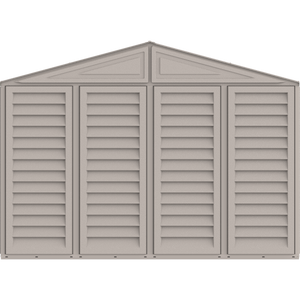 Duramax Garages DuraMax 10.5ft x 26.5ft Vinyl Garage with Foundation Kit and Windows