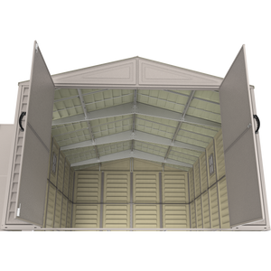 Duramax Garages DuraMax 10.5ft x 26.5ft Vinyl Garage with Foundation Kit and Windows