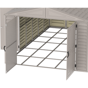 Duramax Garages DuraMax 10.5ft x 26.5ft Vinyl Garage with Foundation Kit and Windows