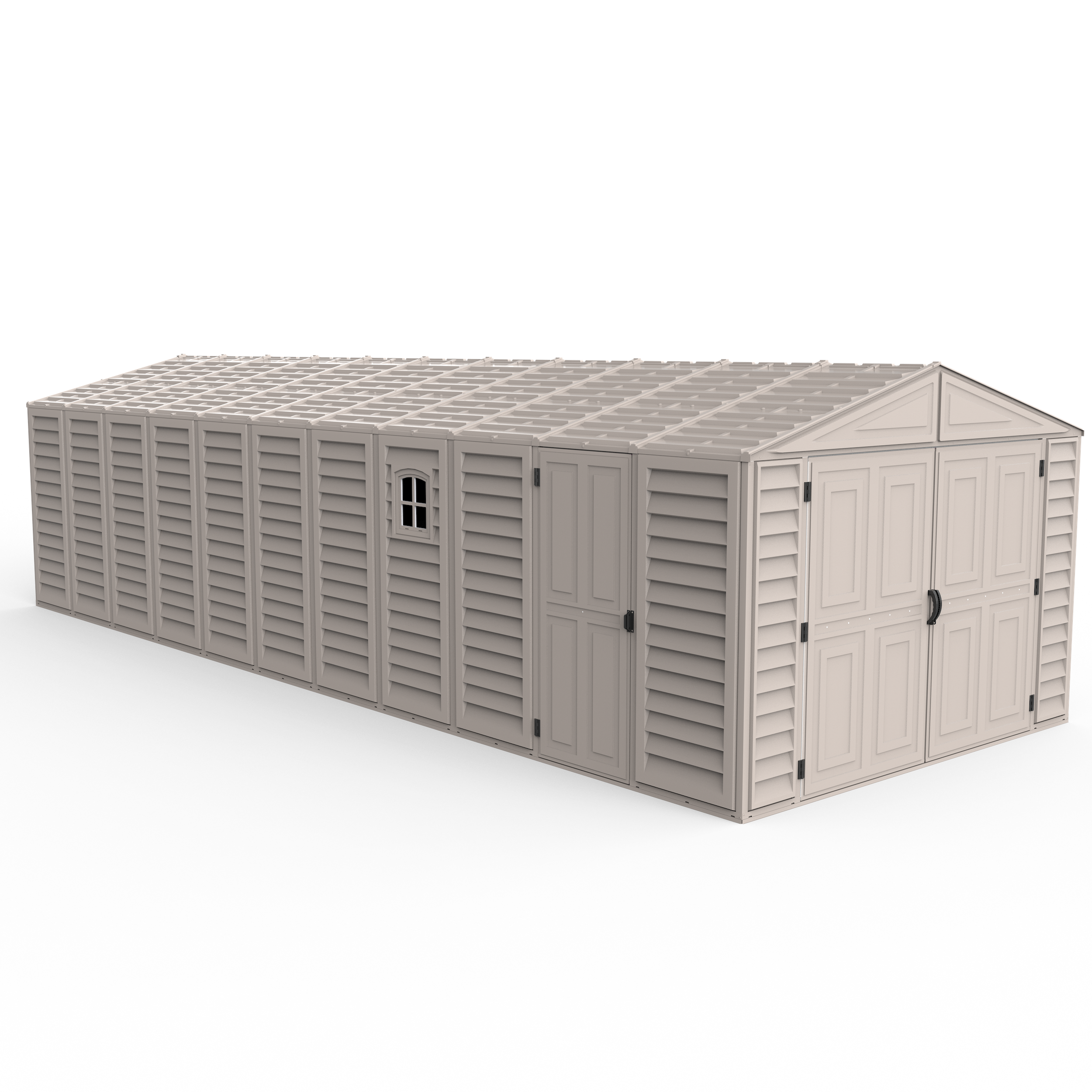 Duramax Garages DuraMax 10.5ft x 31ft Vinyl Garage with Foundation Kit and Windows