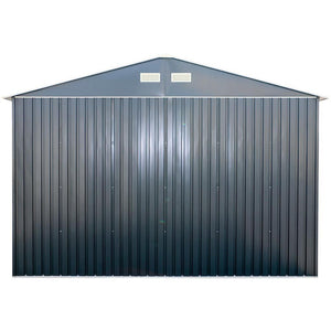 Duramax Garages Duramax 12ft x 26ft Imperial Metal Garage Dark Gray / White Trim