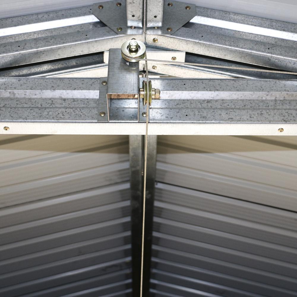 Duramax Garages Duramax 12ft x 26ft Imperial Metal Garage Off White / Brown Trim