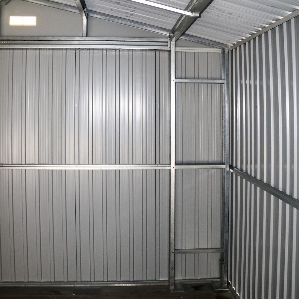 Duramax Garages Duramax 12ft x 26ft Imperial Metal Garage Off White / Brown Trim